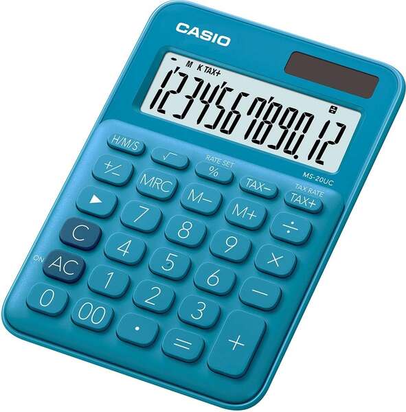 Casio - MS-20UC-BU calculadora Escritorio Calculadora básica Azul