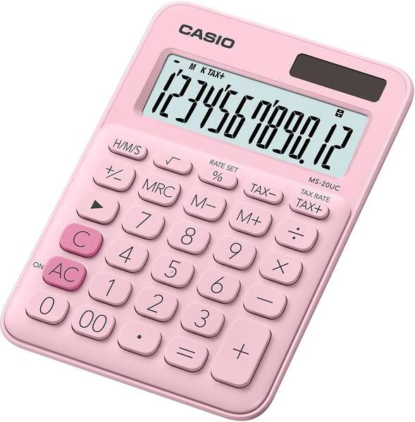 Casio - MS-20UC-PK calculadora Escritorio Calculadora básica Rosa