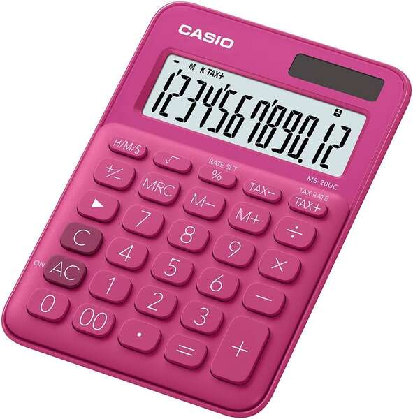 Casio - MS-20UC-RD calculadora Escritorio Calculadora básica Rojo