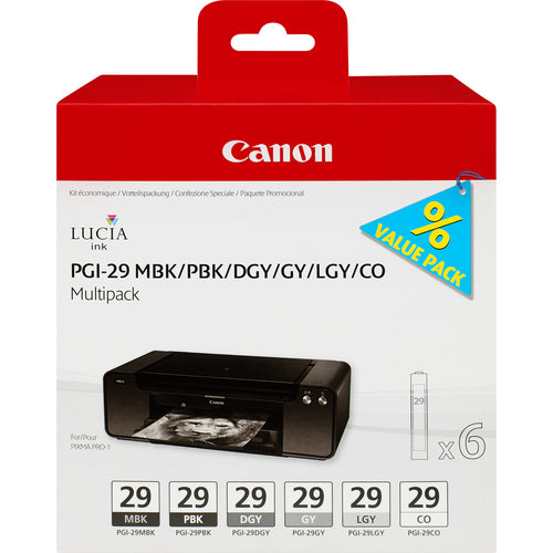 Canon 4868B018 cartucho de tinta Original Negro, Gris Oscuro, Gris, Gris claro, Negro mate, Foto negro