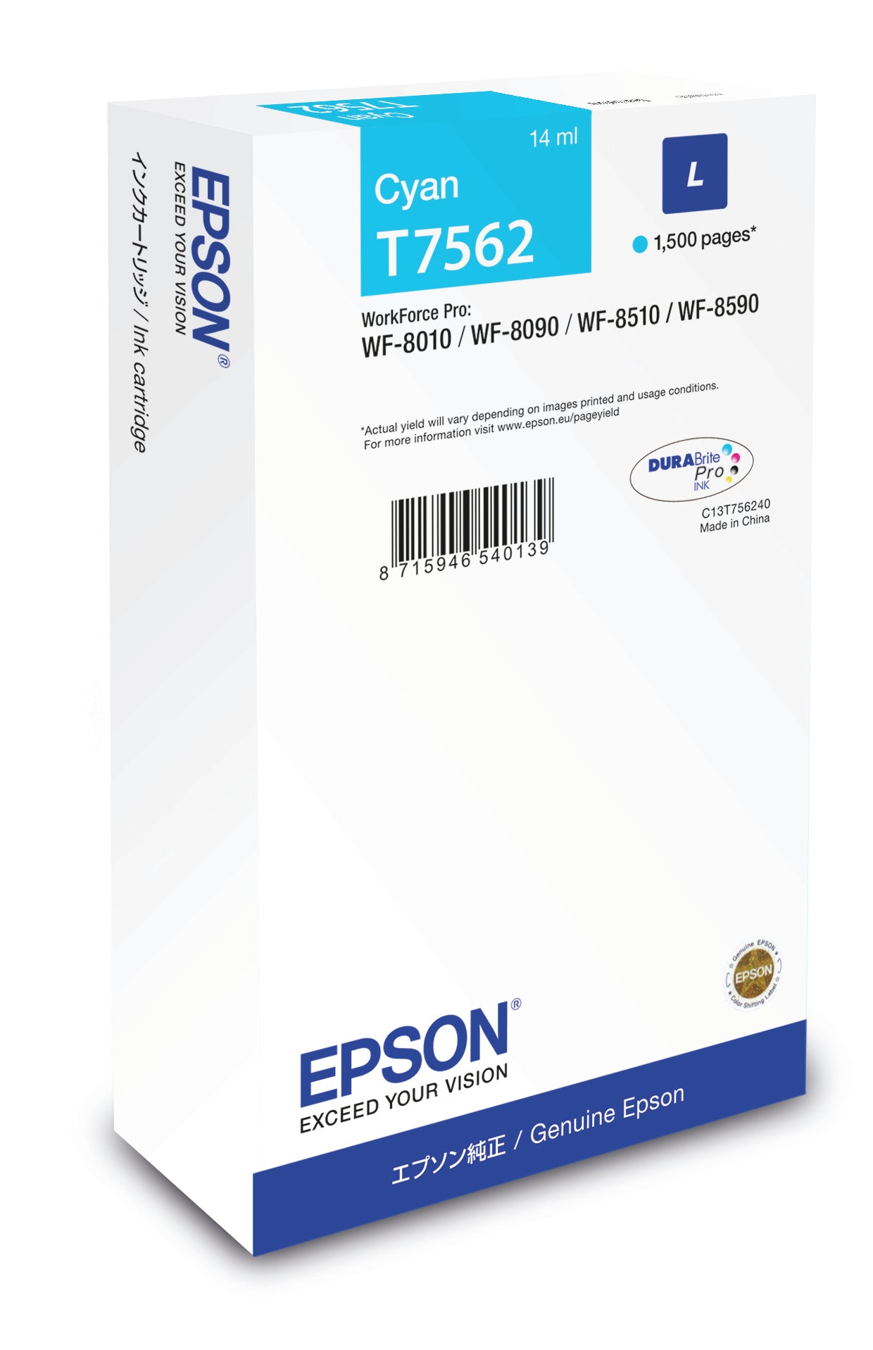 Epson Cartucho T7562 cian L