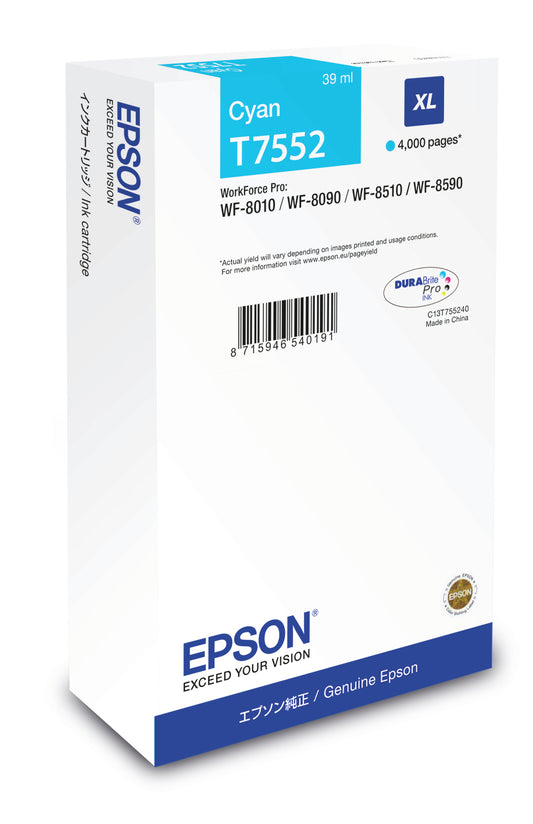 Epson Cartucho T7552 cian XL