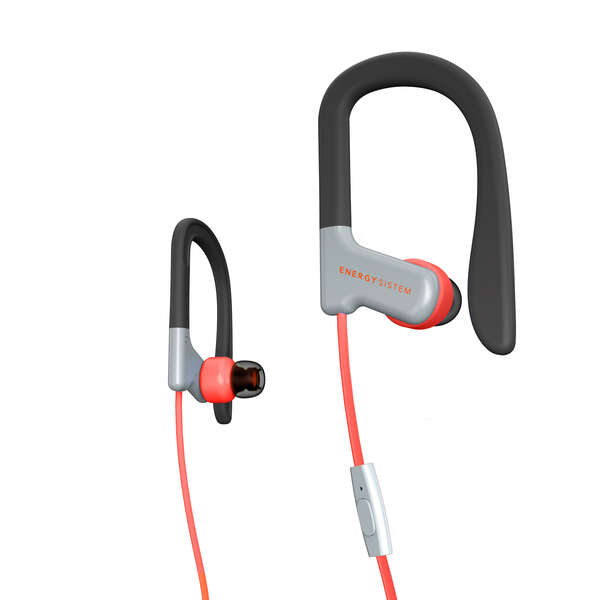 Energy Sistem Auriculares Sport 1 Microfono - Ajuste Seguro - Resistente al Sudor - Control de Conversacion - Microfono - Color Rojo 1 pieza(s)