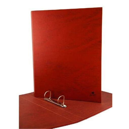 Mariola Carpeta Archivador de 2 Anillas Carton Forrado Papel Plastificado Cuero - Tamaño Cuarto Natural - Anillas Mixtas 25mm - Medidas 24x21x4cm - Color Marron (Precio unidad suelta)