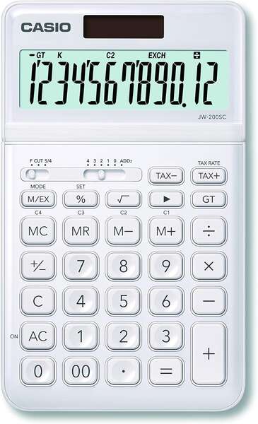 Casio - JW-200SC calculadora Escritorio Calculadora básica Blanco