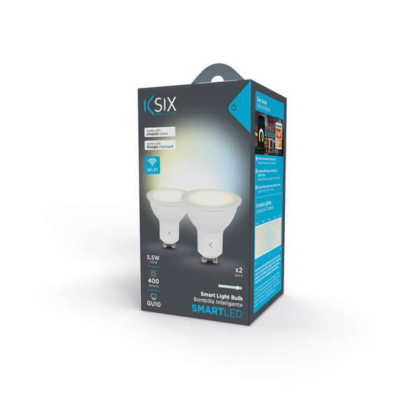 Ksix Pack de 2 Smartled Bombilla Inteligente - CCT - 5.5W - GU10 1 pieza(s)