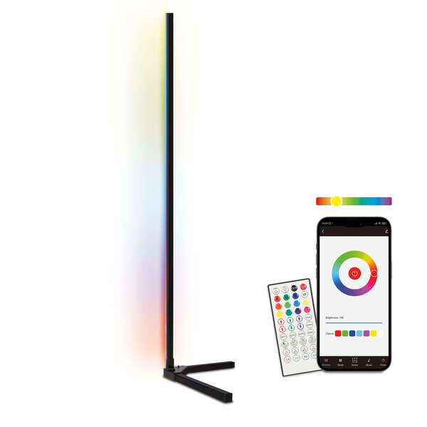 Ksix Smartled Lampara Pie Esquinera Inteligente - RGBWIC - 140cm 1 pieza(s)