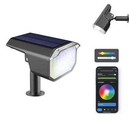 Ksix Smartled Outdoor Foco LED Solar - RGB+CCT - IP65 - Control por APP 1 pieza(s)