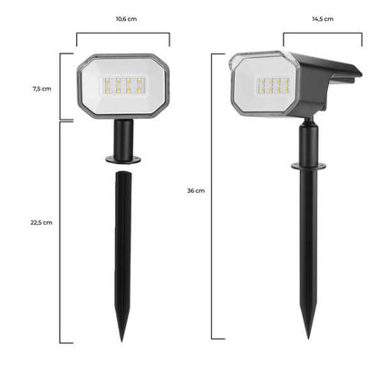 Ksix Smartled Outdoor Foco LED Solar - RGB+CCT - IP65 - Control por APP 1 pieza(s)