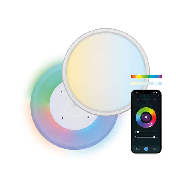 Ksix Smartled Plafon Inteligente Duo - CCT-RGB - Control por APP - 24W - 42cm 1 pieza(s)