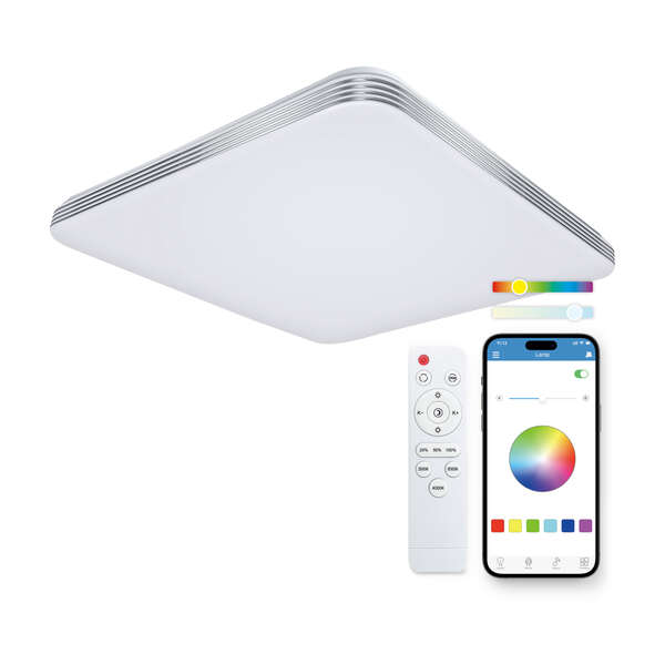 Ksix Twilight Smartled Plafon Cuadrado RGBIC - Control por APP - 72W - 47.5cm 1 pieza(s)