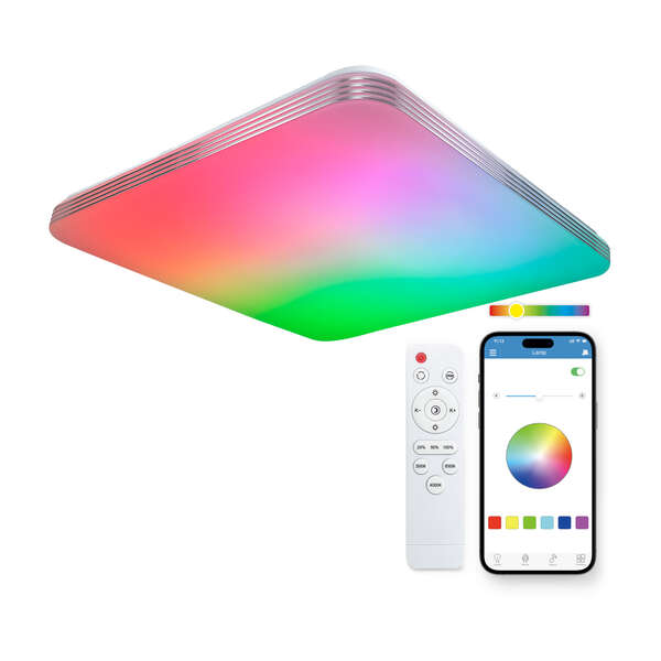 Ksix Twilight Smartled Plafon Cuadrado RGBIC - Control por APP - 72W - 47.5cm 1 pieza(s)