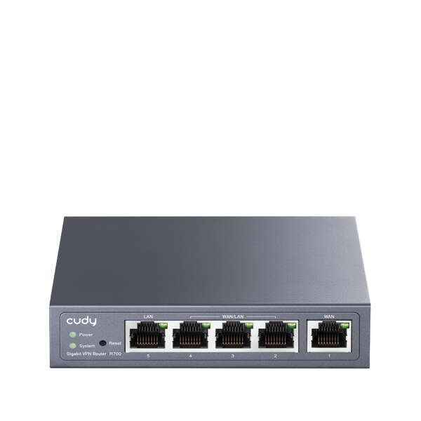 Cudy - Gigabit Multi-WAN VPN router Ethernet rápido  Gigabit Ethernet Gris