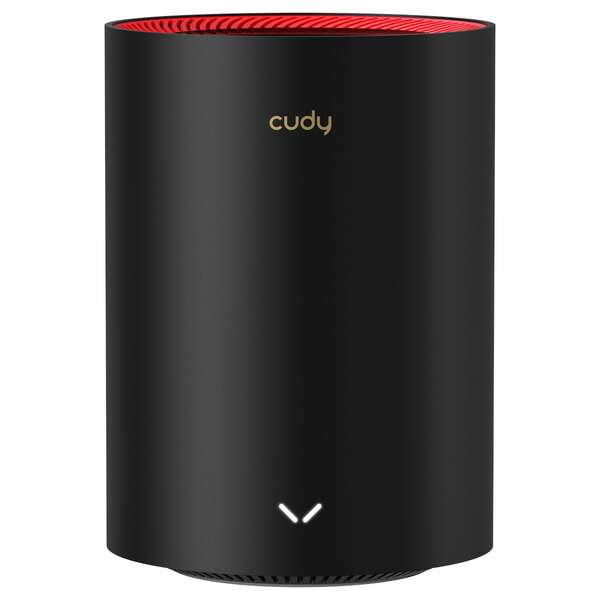 Cudy - M3000 Doble banda (2 4 GHz / 5 GHz) Wi-Fi 6 (802.11ax) Negro  Rojo 1 Interno