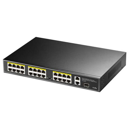 Cudy FS1026PS1 Switch Gigabit de 24 puertos PoE+ de 10/100 Mbits + 2 Puerto de Enlace Ascendente Gigabit + 1 Ranura SFP de 1,25 Gbps 1 pieza(s)