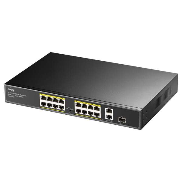 Cudy FS1018PS1 Switch Gigabit de 16 Puertos de 10/100 Mbits con 2GbE y 1 Puerto SFP 1 pieza(s)