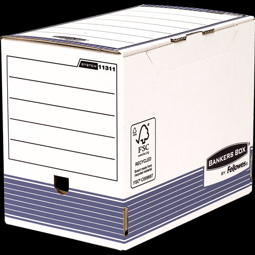 Bankers Box Caja de Archivos Tamaño A4 Fastfold - Montaje Automatico - Certificacion FSC - Dimensiones Internas 26x20x31.50cm - Dimensiones Externas 26.50x20.60x32.70cm - Lomo de 200mm 1 pieza(s)