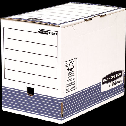 Bankers Box Caja de Archivos Tamaño A4 Fastfold - Montaje Automatico - Certificacion FSC - Dimensiones Internas 26x20x31.50cm - Dimensiones Externas 26.50x20.60x32.70cm - Lomo de 200mm 1 pieza(s)