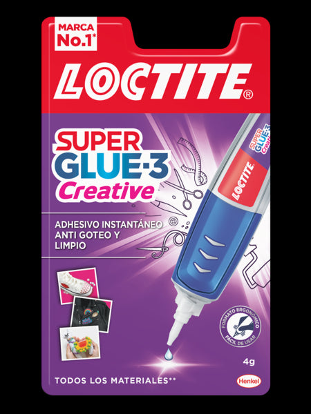 Loctite Superglue-3 Creative Pen 4Gr - Adhesivo Universal en Forma de Boligrafo - Aplicacion Gota a Gota Precisa y Limpia - No Gotea - Fuerza de Union Maxima 1 pieza(s)