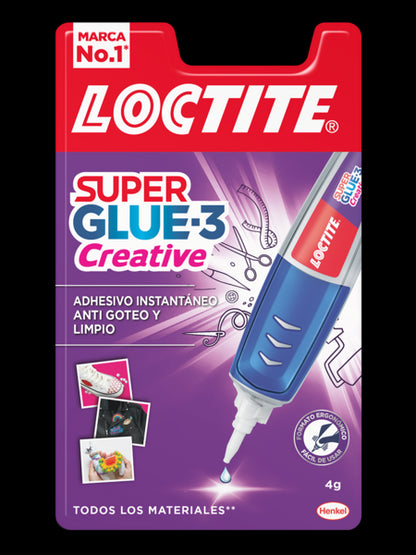 Loctite Superglue-3 Creative Pen 4Gr - Adhesivo Universal en Forma de Boligrafo - Aplicacion Gota a Gota Precisa y Limpia - No Gotea - Fuerza de Union Maxima 1 pieza(s)