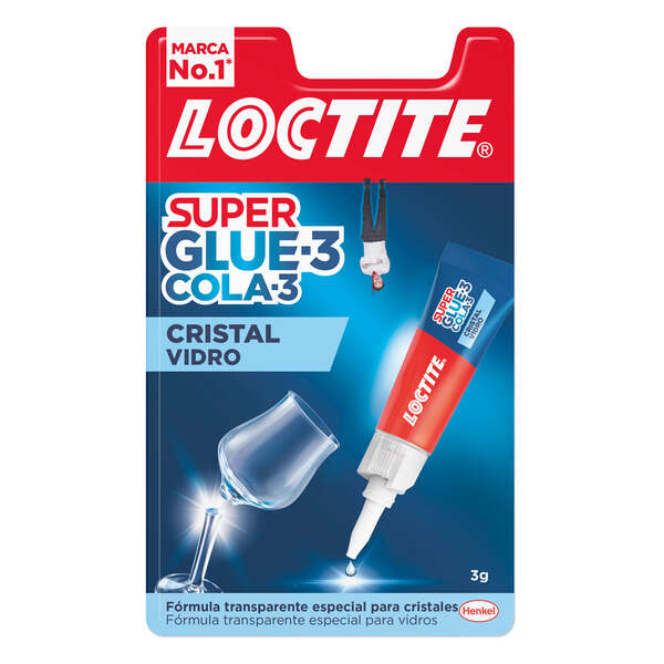 Loctite Superglue-3 Cristal 3gr - Adhesivo Liquido para Cristal y Metal - Triple Resistencia al Agua, Golpes y Temperaturas 1 pieza(s)