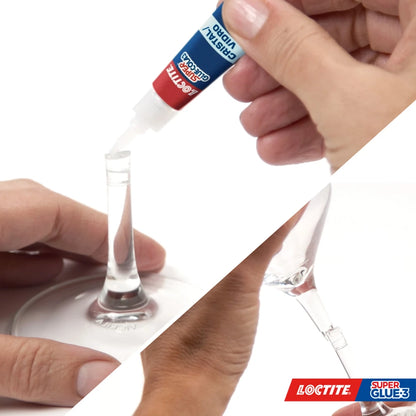 Loctite Superglue-3 Cristal 3gr - Adhesivo Liquido para Cristal y Metal - Triple Resistencia al Agua, Golpes y Temperaturas 1 pieza(s)