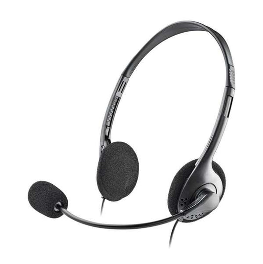 NGS Auriculares con Cable para Portatil - Microfono Ajustable - Diadema Ajustable - Control de Volumen - Conexion de Audio de 3.5mm - Color Negro 1 pieza(s)