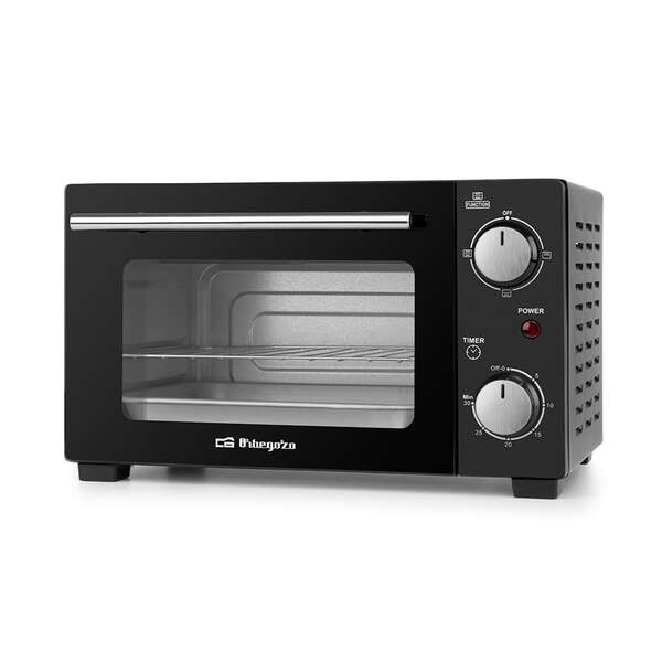 Orbegozo HO 985 Horno Electrico Multifuncion Potencia 800W - Capacidad 10L - Selector de Calor Superior - Inferior o Simultaneo - Temporizador 30 Minutos - Puerta Abatible con Doble Cristal 1 pieza(s)