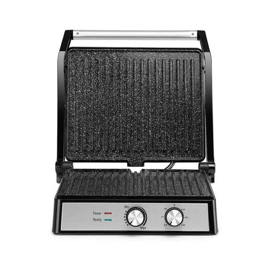 Orbegozo 4580 Grill Multifuncion - Cocina sin Aceite con Potencia de 2000W - Amplia Superficie de Coccion Abatible - Antiadherente y Facil de Limpiar - Termostato Regulable - Temporizador 1 pieza(s)