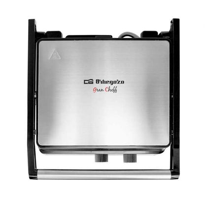 Orbegozo 4580 Grill Multifuncion - Cocina sin Aceite con Potencia de 2000W - Amplia Superficie de Coccion Abatible - Antiadherente y Facil de Limpiar - Termostato Regulable - Temporizador 1 pieza(s)