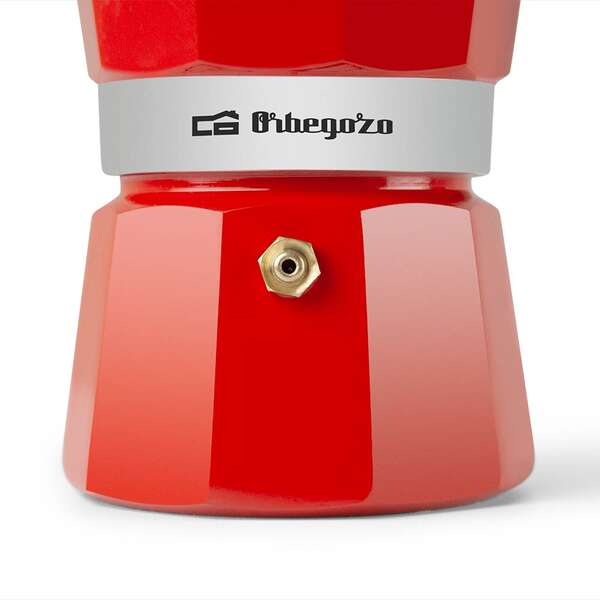 Orbegozo KFR 340 Cafetera de Aluminio - Prepara 3 Tazas de Cafe en Minutos - Compatible con Todo Tipo de Cocinas - Mango Ergonomico y Valvula de Seguridad - Facil de Limpiar y Mantener 1 pieza(s)