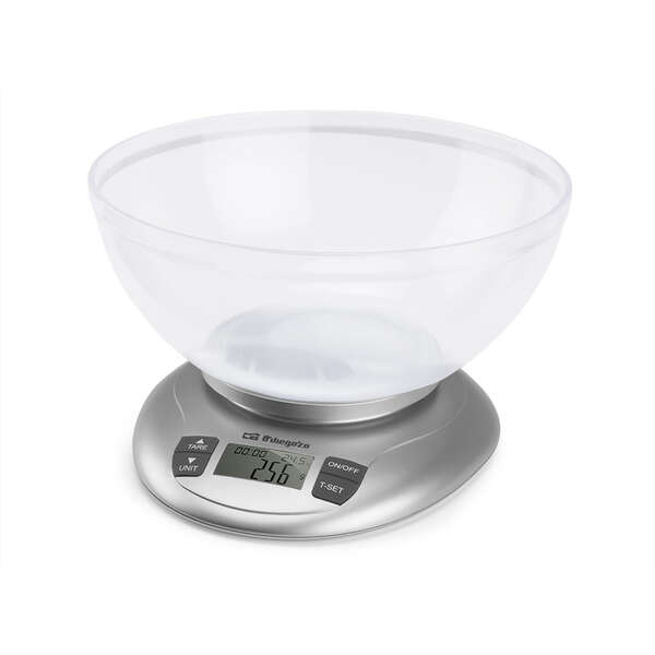 Orbegozo PC 2017 Bascula de Cocina Digital - Precision y Versatilidad en tus Recetas - Capacidad 3.5kg - BOL Transparente - Funcion Tara - Indicador de Sobrecarga 1 pieza(s)