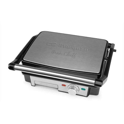 Orbegozo 4560 Grill Multifuncion - Cocina sin Aceite con Potencia de 2200W - Superficie Antiadherente - Placas Abatibles 180º - Termostato Regulable y Bandeja Recoge Salsas 1 pieza(s)