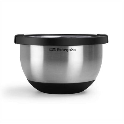 Orbegozo BOL de Acero Inoxidable BOA 3000 - Serie BOA - Capacidad 3L - Base Antideslizante de Silicona - Libre de BPA - Apto para Lavavajillas - Practico y Duradero 1 pieza(s)