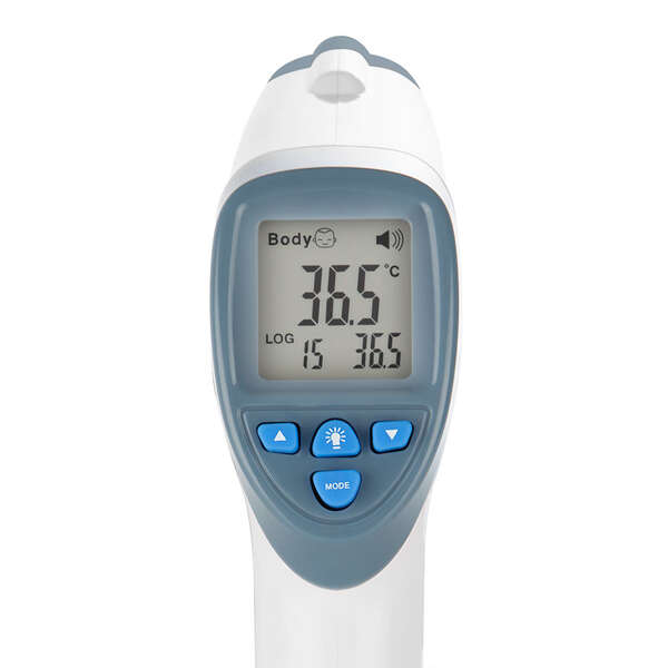 Orbegozo TEM 8000 Termometro Infrarrojos - Medicion Instantanea sin Contacto - 2 Modos: Corporal y Superficie - Memoria de 32 Mediciones - Alarma a Partir de 37.5 ºc - Diseño Ergonomico 1 pieza(s)