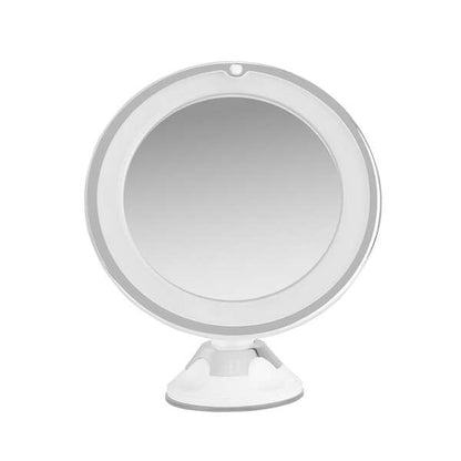 Orbegozo ESP 1010 Espejo Cosmetico con Luz LED - Aumento 10X - Ventosa Ajustable - Diametro 17cm - Luz Blanca para Corregir Imperfecciones - Funciona con 3 Pilas Aaa 1 pieza(s)