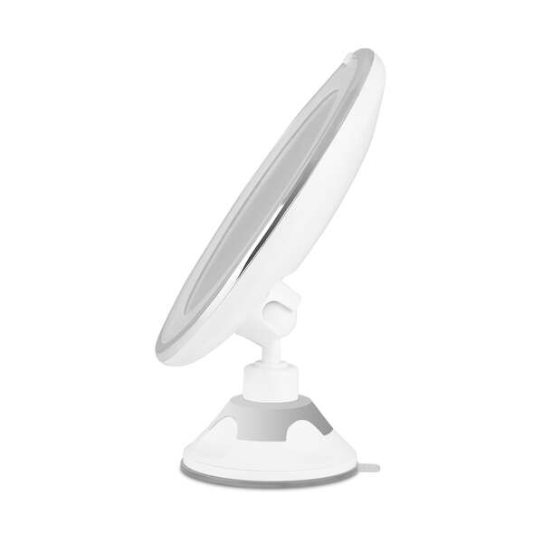 Orbegozo ESP 1010 Espejo Cosmetico con Luz LED - Aumento 10X - Ventosa Ajustable - Diametro 17cm - Luz Blanca para Corregir Imperfecciones - Funciona con 3 Pilas Aaa 1 pieza(s)