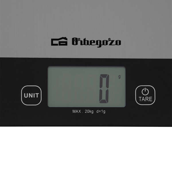 Orbegozo PC 2026 Bascula de Cocina Digital - Precision y Control en tus Recetas - Superficie de Cristal Templado - Pantalla LCD - Capacidad Maxima 20kg - Diseño Moderno y Resistente 1 pieza(s)