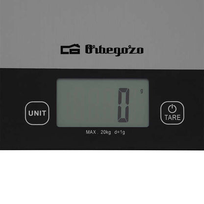 Orbegozo PC 2026 Bascula de Cocina Digital - Precision y Control en tus Recetas - Superficie de Cristal Templado - Pantalla LCD - Capacidad Maxima 20kg - Diseño Moderno y Resistente 1 pieza(s)