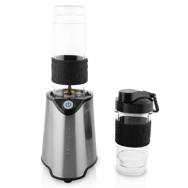 Orbegozo BV 7500 Blend&Go - Batidora de Vaso con 300W de Potencia y Cuchillas de Titanio - Incluye 2 Vasos con Boquilla Antigoteo y Asa de Transporte - Ideal para Batidos y Smoothies 1 pieza(s)