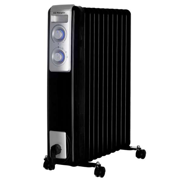 Orbegozo RN-2500 Radiador de Aceite Potente y Moderno - Potencia Maxima 2500W - 11 Elementos Calorificos - 3 Potencias de Calor - Termostato Regulable - Proteccion contra Sobrecalentamiento 1 pieza(s)