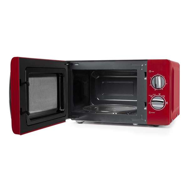 Orbegozo MI 2020 Microondas Vintage Rojo - 20L - 700W - 6 Niveles de Potencia - Temporizador 30min - Descongelacion Rapida - Diseño Años 60 1 pieza(s)