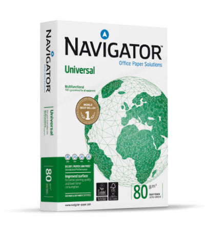 Navigator - UNIVERSAL papel para impresora de inyección de tinta A3 (297x420 mm) Seda 500 hojas Blanco