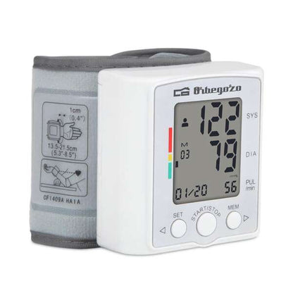 Orbegozo Tensiometro de Muñeca Digital - Control de Tension Facil y Preciso - 60 Memorias para 2 Usuarios - Pantalla LCD Grande - Deteccion de Latido Irregular 1 pieza(s)