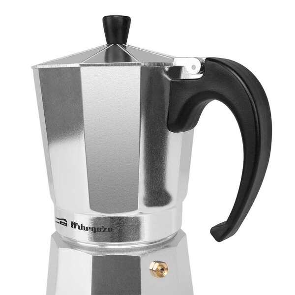 Orbegozo KF 900 Cafetera de Aluminio para 9 Tazas - Mango Ergonomico - Valvula de Seguridad - Facil Limpieza - Disfruta de tu Cafe en Buena Compañia 1 pieza(s)