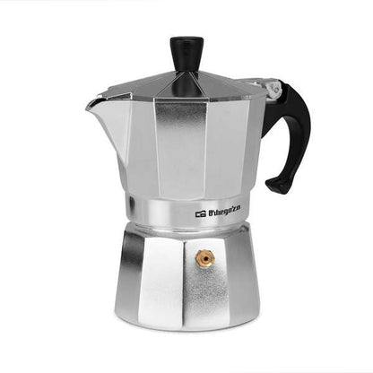 Orbegozo KF 300 Cafetera de Aluminio para 3 Tazas - Prepara Cafe Delicioso en Minutos en Cualquier Cocina - Mango Ergonomico y Valvula de Seguridad para Mayor Comodidad y Tranquilidad 1 pieza(s)