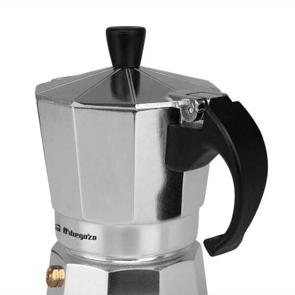 Orbegozo KF 300 Cafetera de Aluminio para 3 Tazas - Prepara Cafe Delicioso en Minutos en Cualquier Cocina - Mango Ergonomico y Valvula de Seguridad para Mayor Comodidad y Tranquilidad 1 pieza(s)