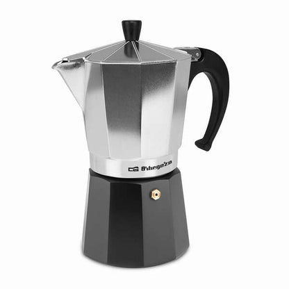 Orbegozo KFM 930 Cafetera de Aluminio Aromas en Familia - Capacidad para 9 Tazas - Utilizable en Cocinas a Gas - Electricas y Vitroceramica - Mango Ergonomico - Facil Limpieza - Valvula de Seguridad 1 pieza(s)