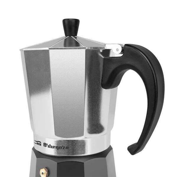 Orbegozo KFM 930 Cafetera de Aluminio Aromas en Familia - Capacidad para 9 Tazas - Utilizable en Cocinas a Gas - Electricas y Vitroceramica - Mango Ergonomico - Facil Limpieza - Valvula de Seguridad 1 pieza(s)