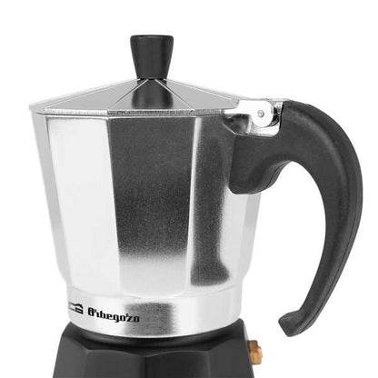 Orbegozo KFM 630 Cafetera de Aluminio - Prepara 6 Tazas de Cafe en Minutos - Mango Ergonomico para un Manejo Seguro - Valvula de Seguridad para Tranquilidad 1 pieza(s)